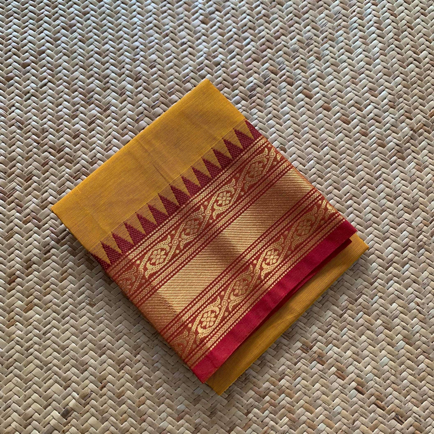 Mustard, Chettinad Cotton Blouse piece