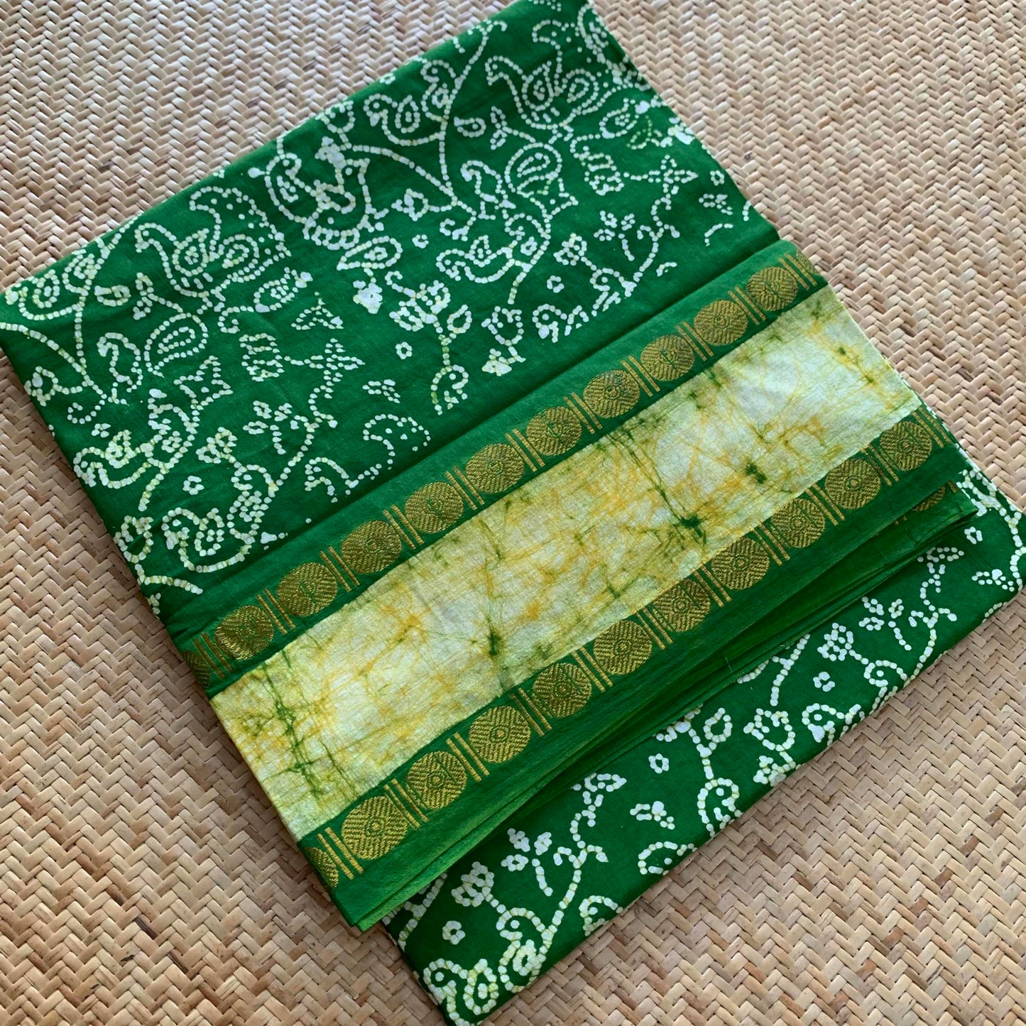 Rudraksham Wax Print , Green
