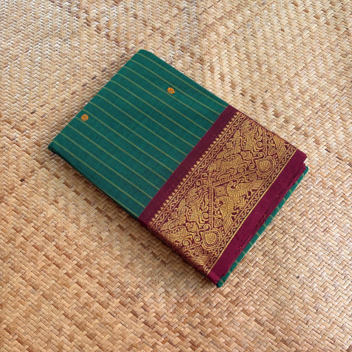 Chettinad Cotton Saree, Green