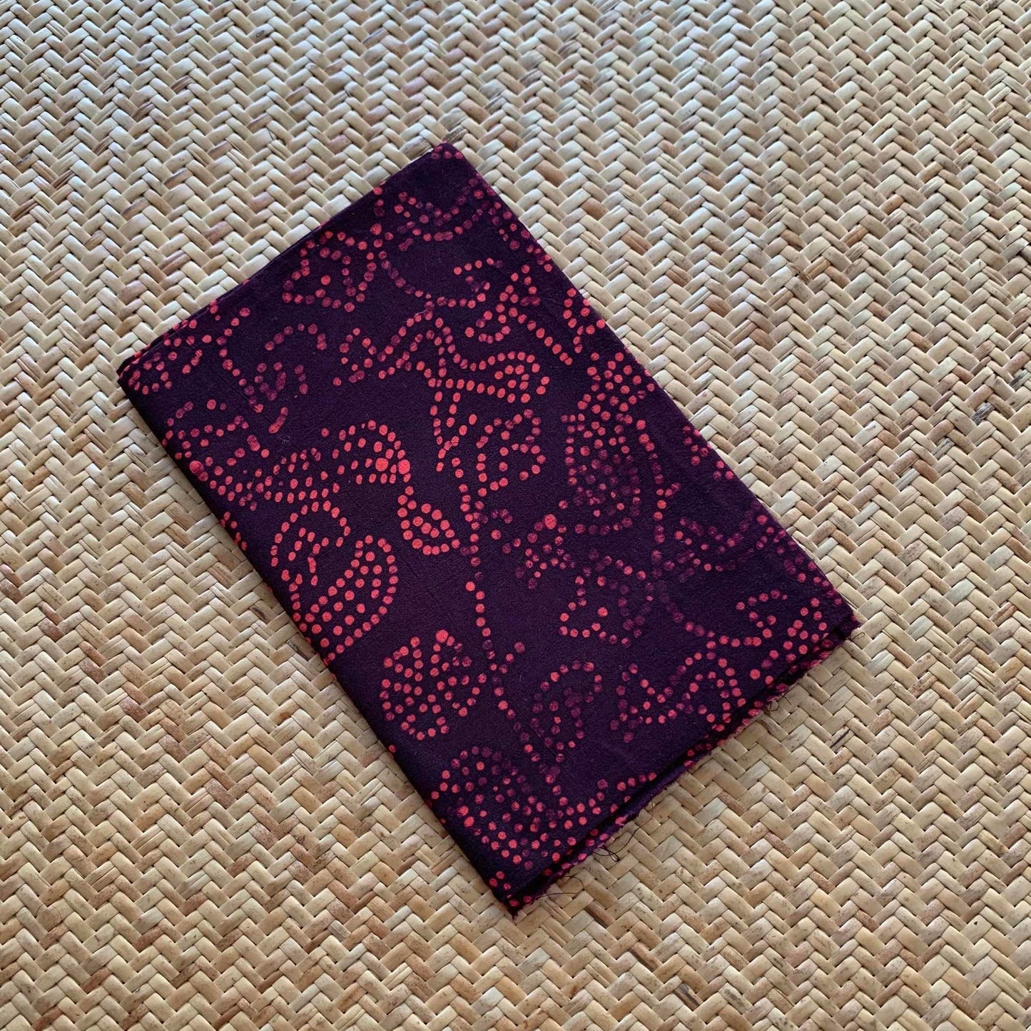 Dark Brown Wax Printed Cotton Blouse piece