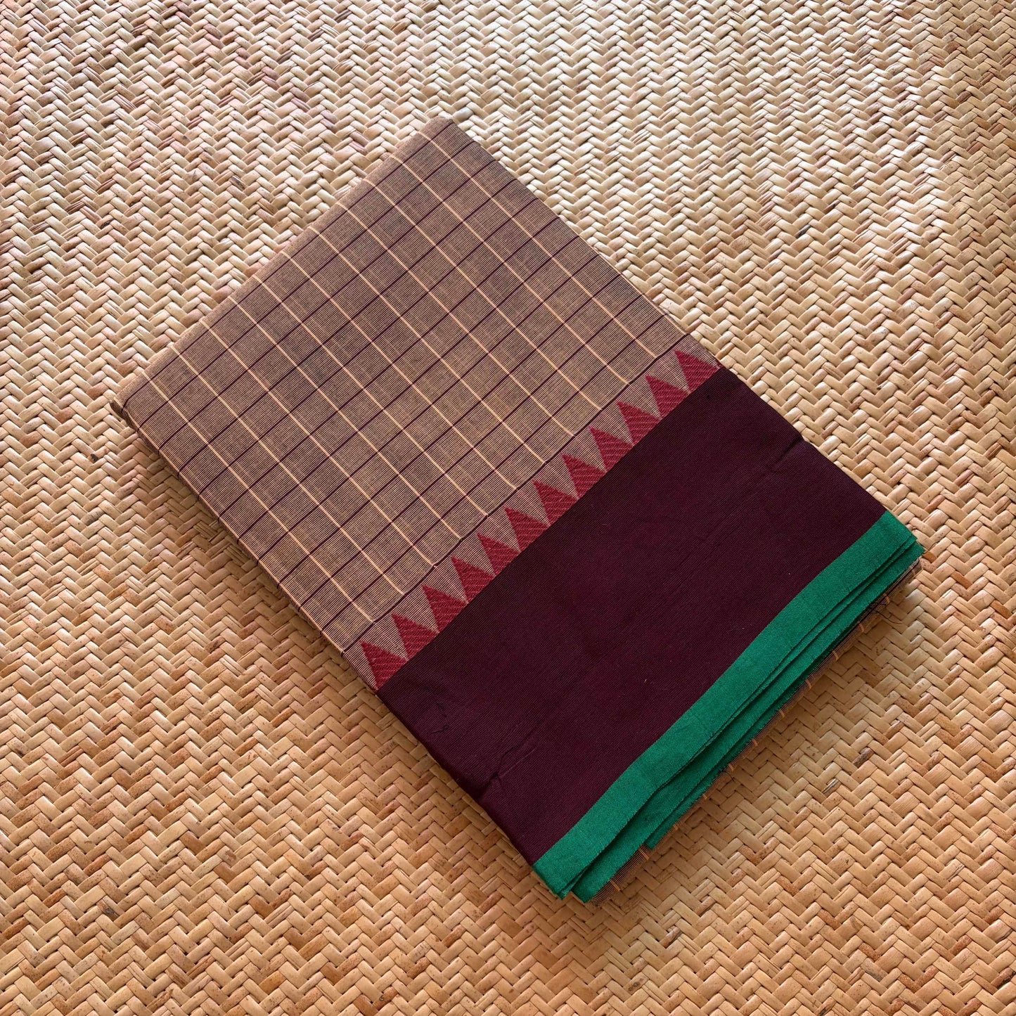 Chettinad Cotton Saree, Brown