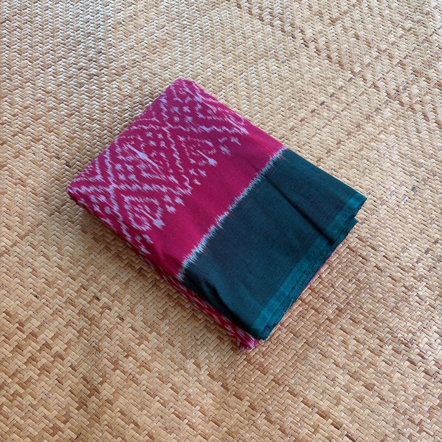 Pink, Pochambally Ikkat Hand Woven Cotton Saree
