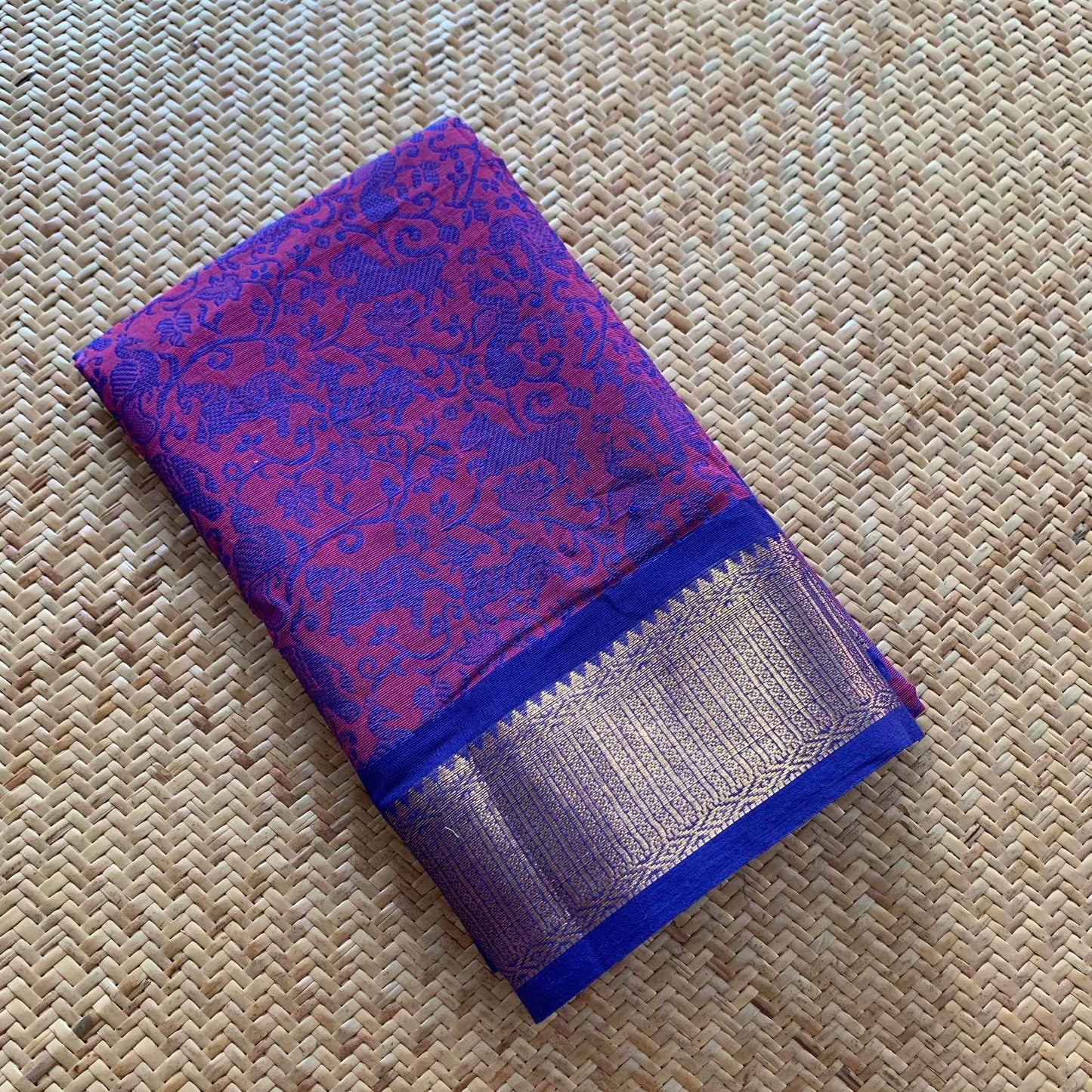 Purple, Chettinad Cotton Blouse piece