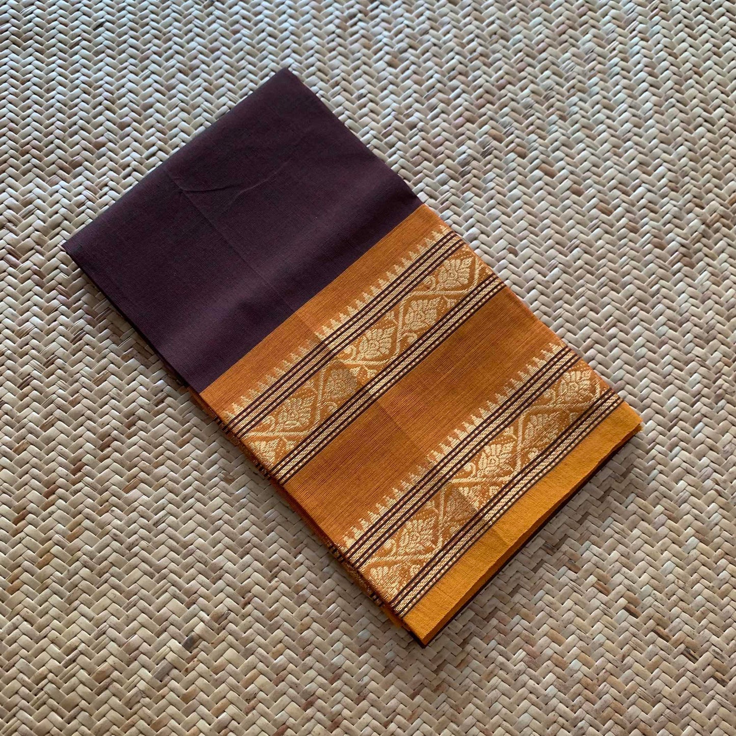 Brown, Chettinad Cotton Blouse piece