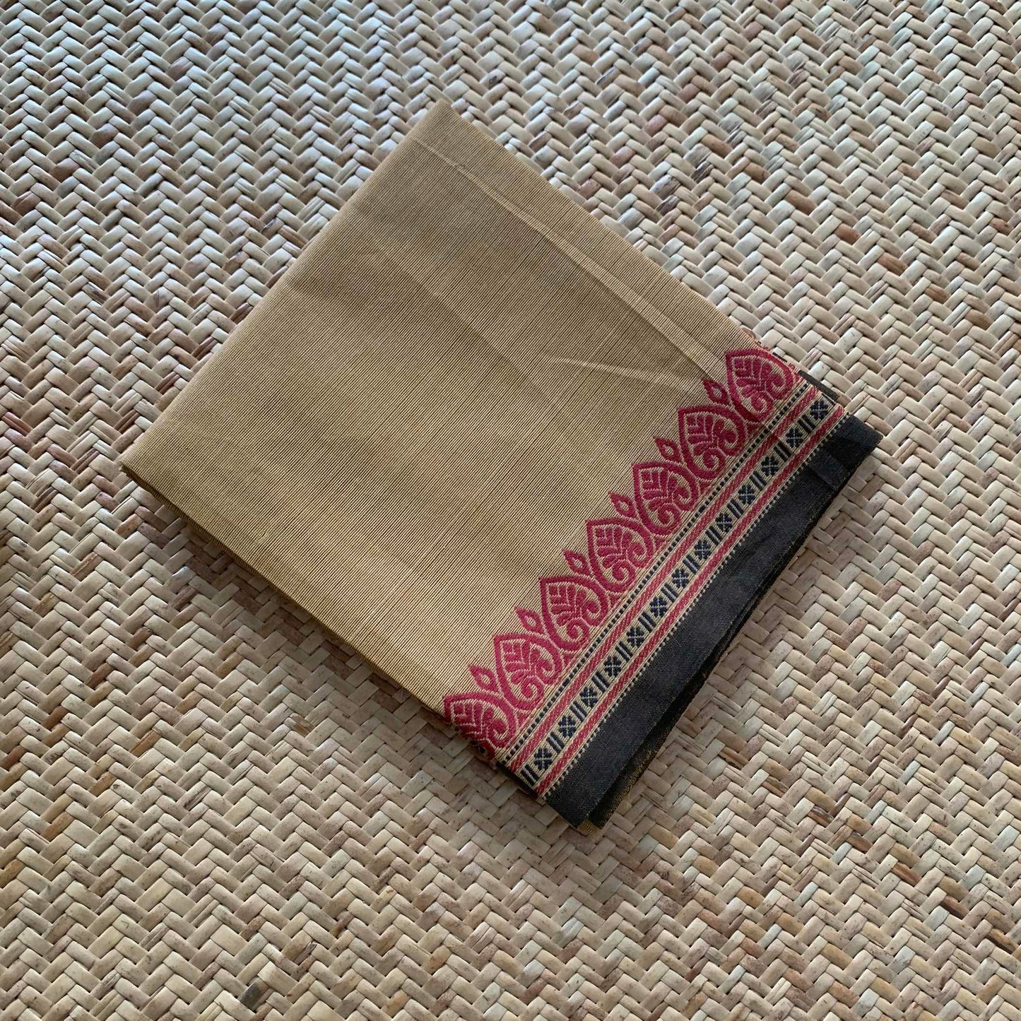 Dark Beige, Chettinad Cotton Blouse piece