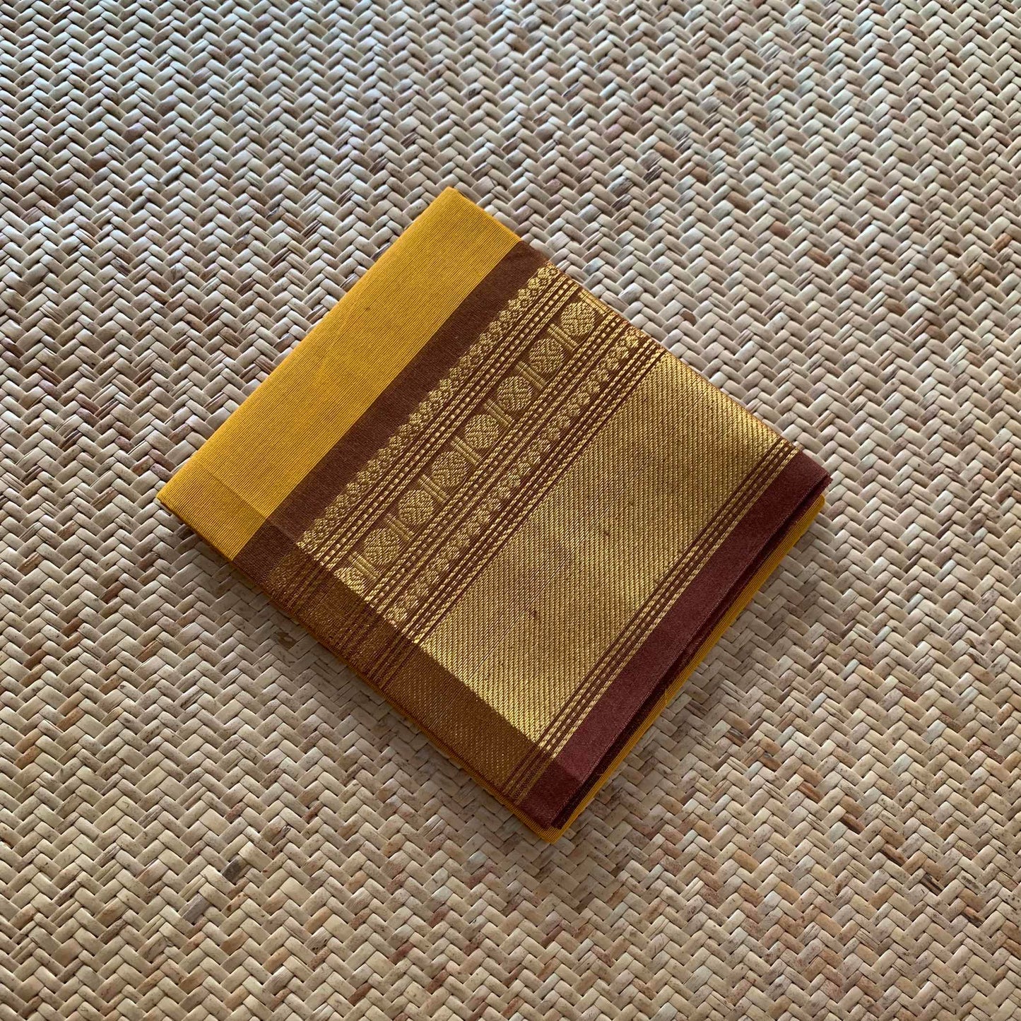 Mustard, Chettinad Cotton Blouse piece