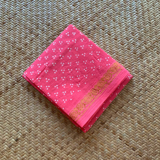 Pink Wax Printed Cotton Blouse piece