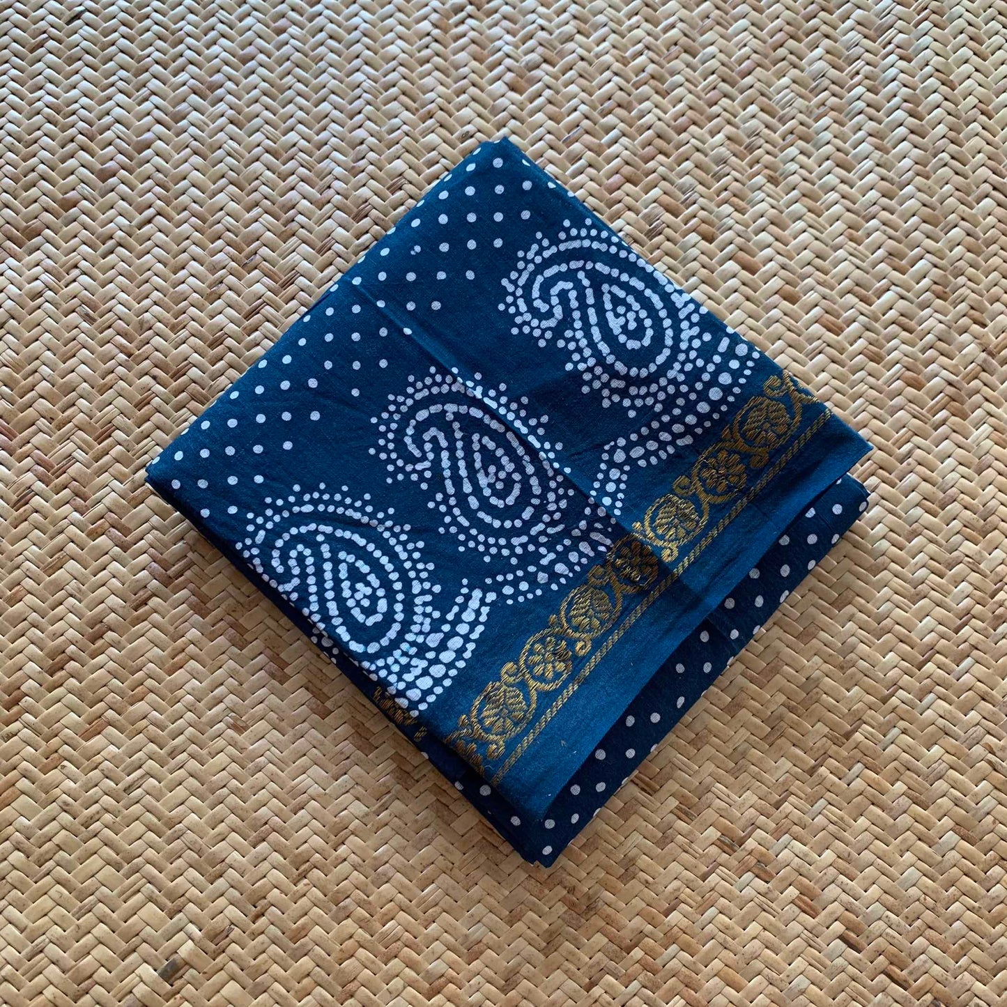 Teal Wax Printed Cotton Blouse piece