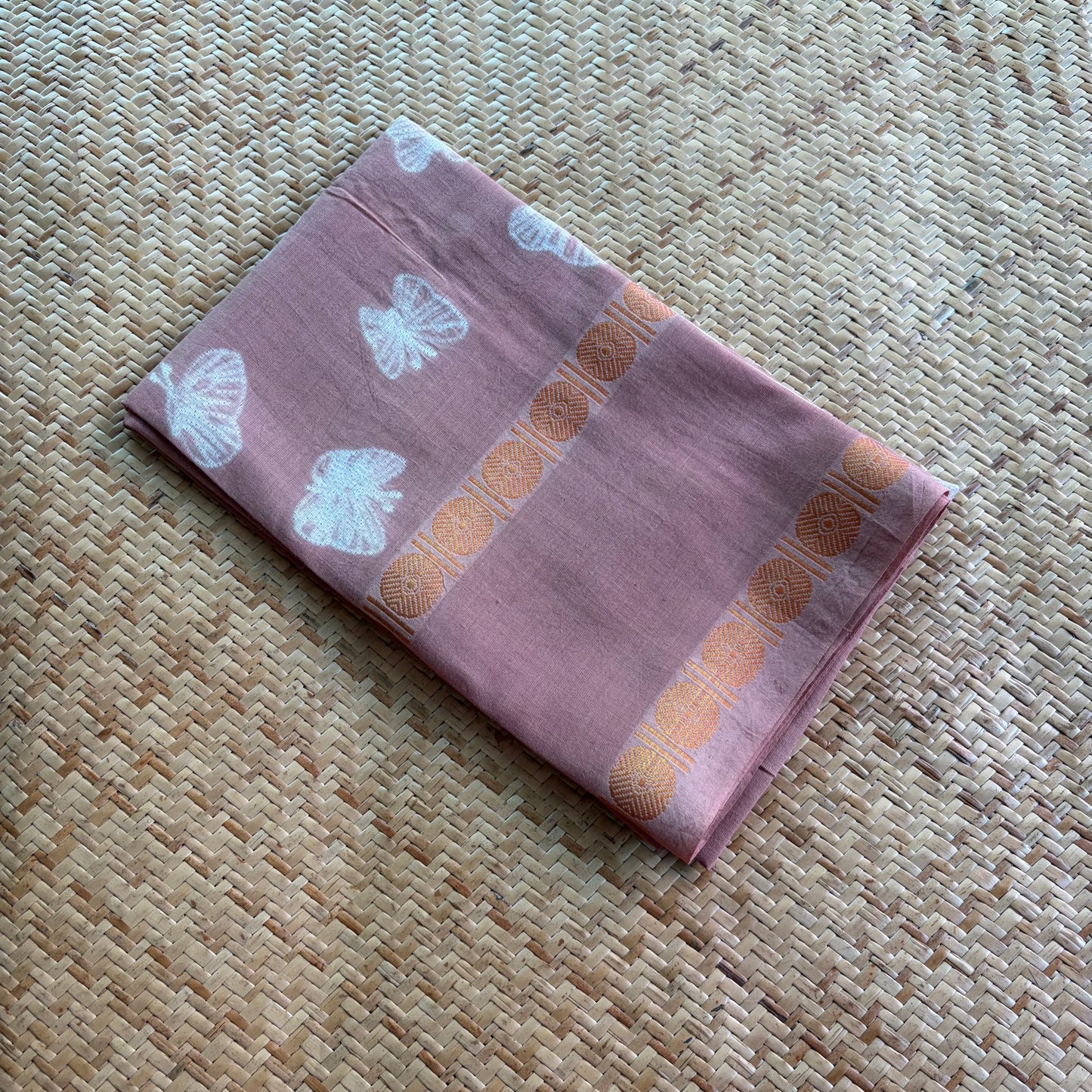 Nude, Hand Crafted Nui Shibori Sungudi Cotton Blouse Piece
