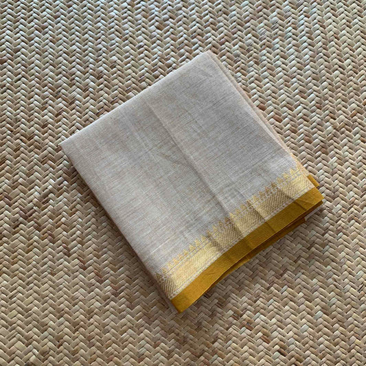 Beige, Chettinad Cotton Blouse piece