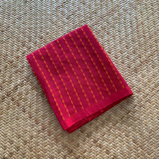 Maroon, Chettinad Cotton Blouse piece