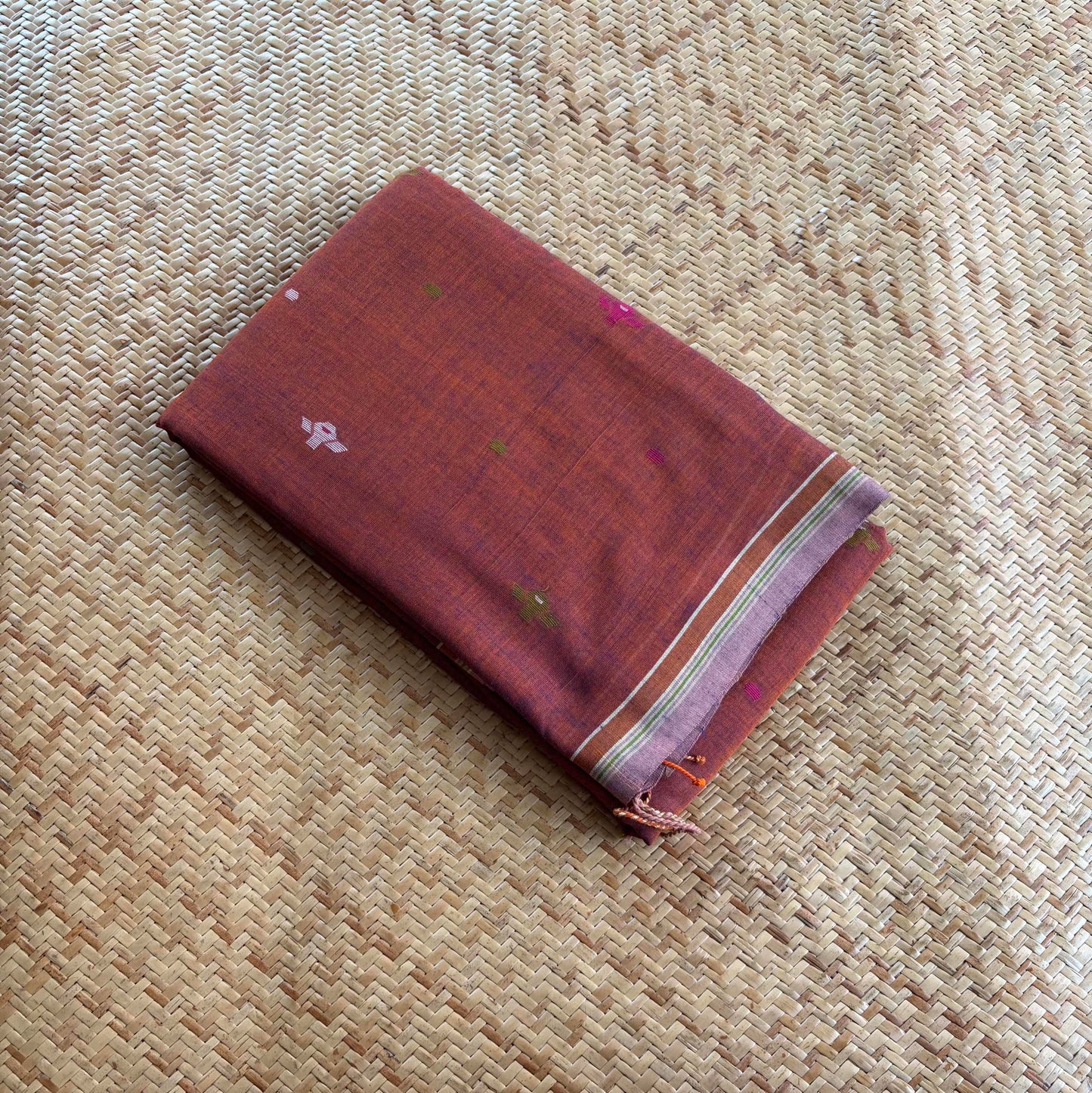 Brown Handwoven Jamdani Soft cotton Saree