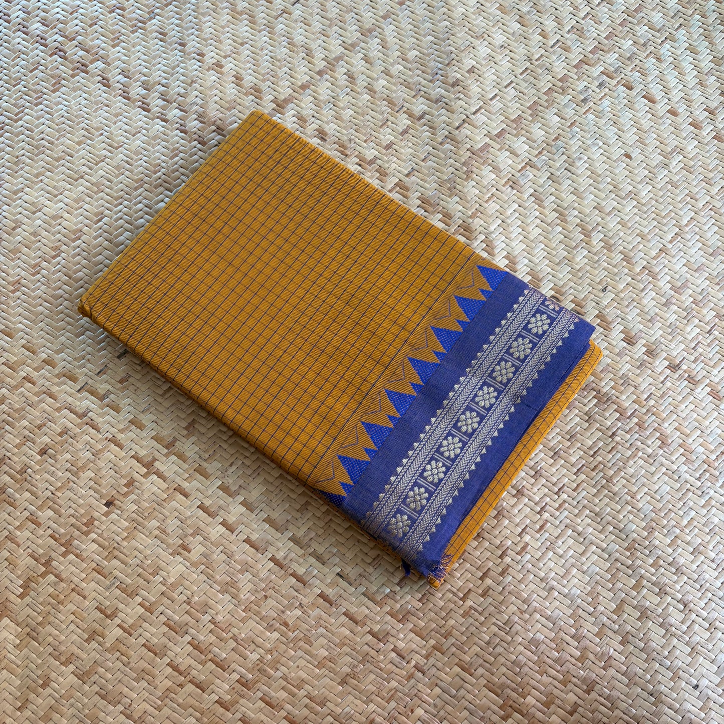 Chettinad Cotton Saree, Mustard