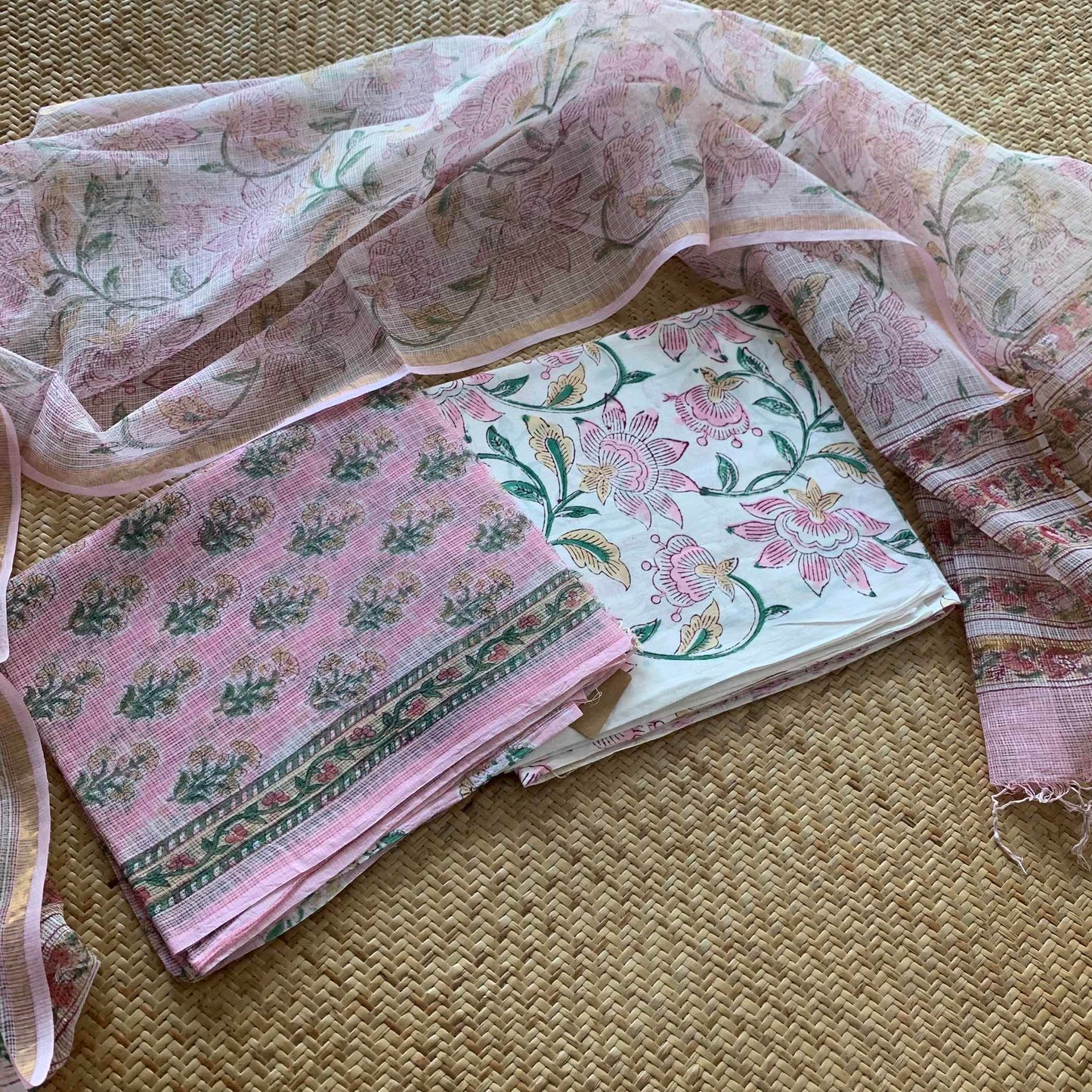 Kota 3 Piece Salwar Suit Material, Light Pink