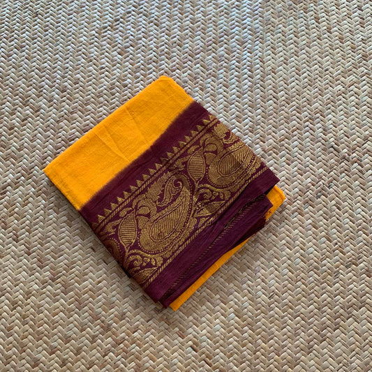 Yellow, Cotton Blouse piece