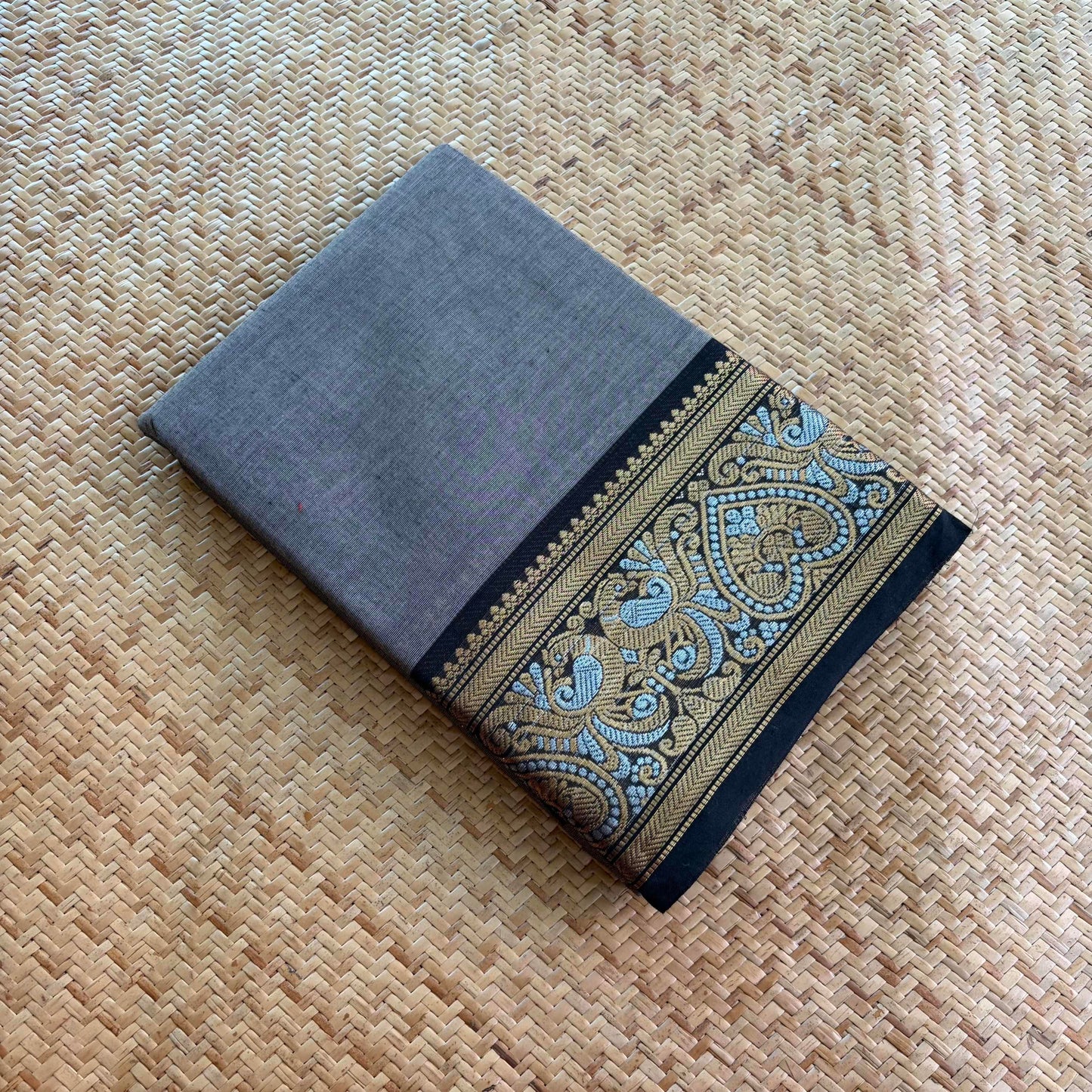 Chettinad Cotton Saree,Grey