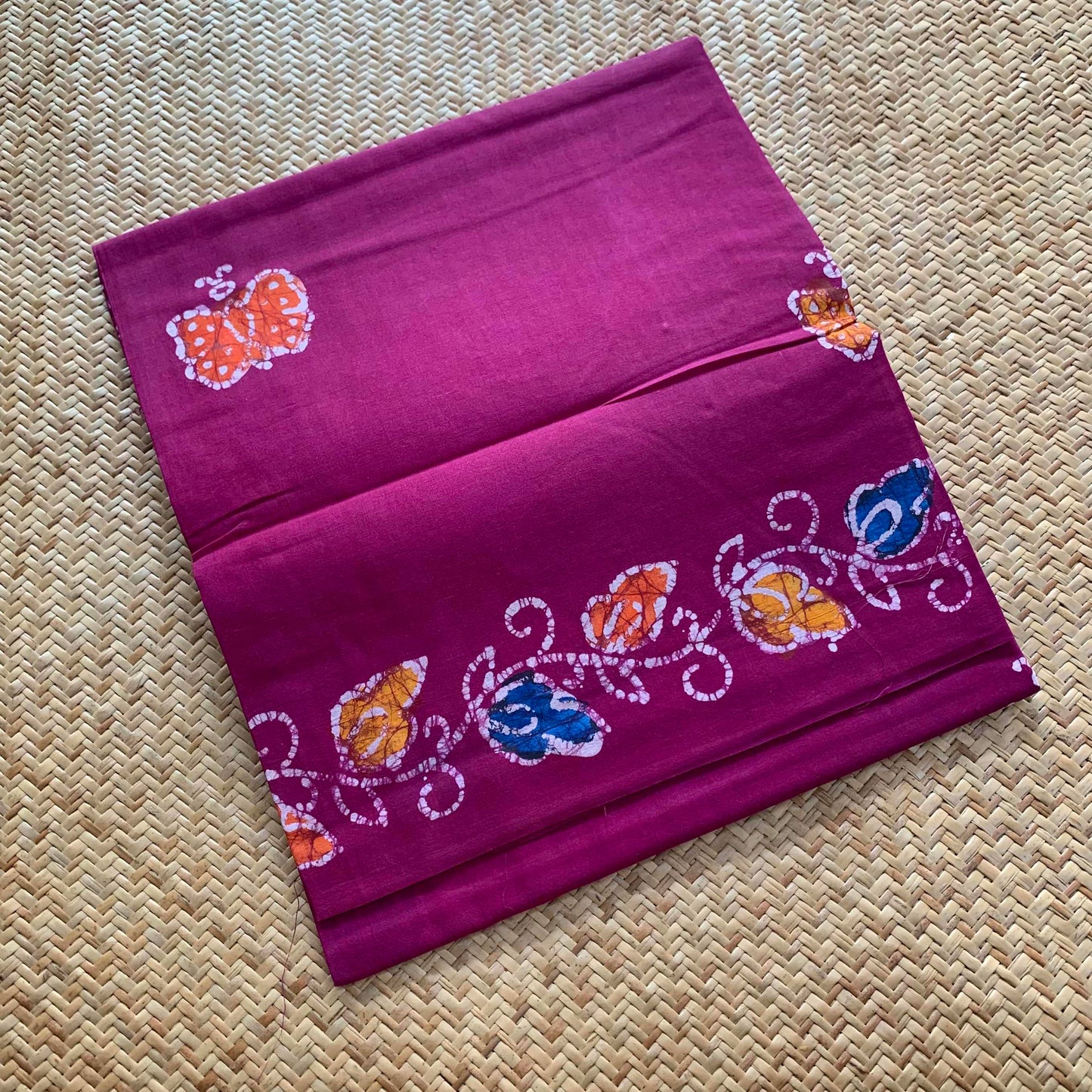Purple Wax Acrylic Print Sungudi Saree