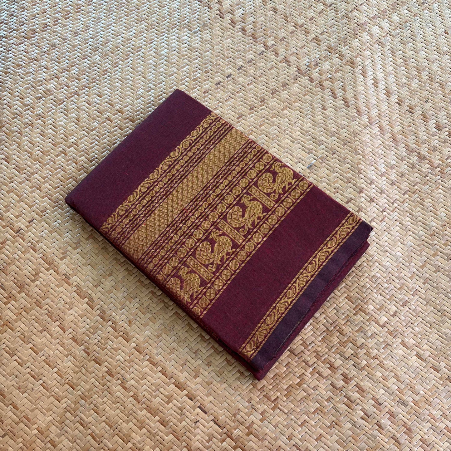 Chettinad Cotton Saree, Maroon