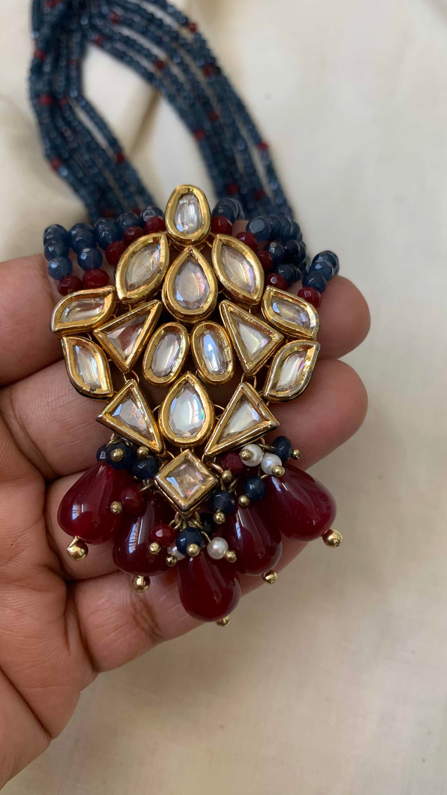 Layered Kundan Long Necklace