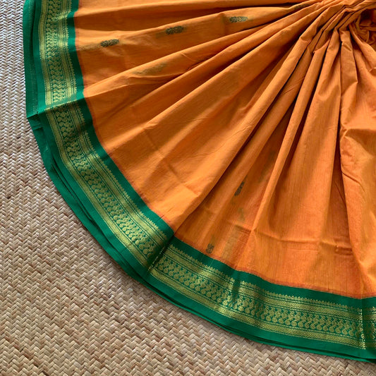 Mango Yellow, Kalyani Silk Cotton.