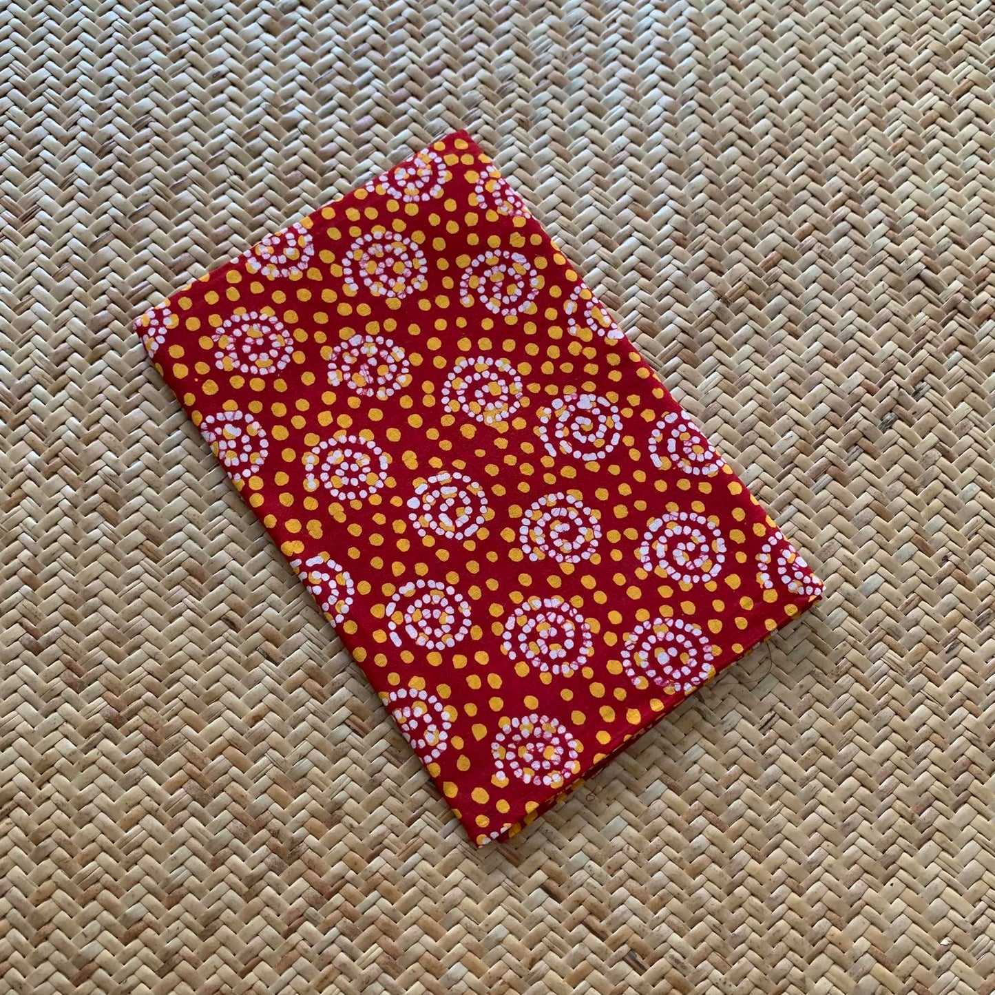 Red Wax Printed  Cotton Blouse piece