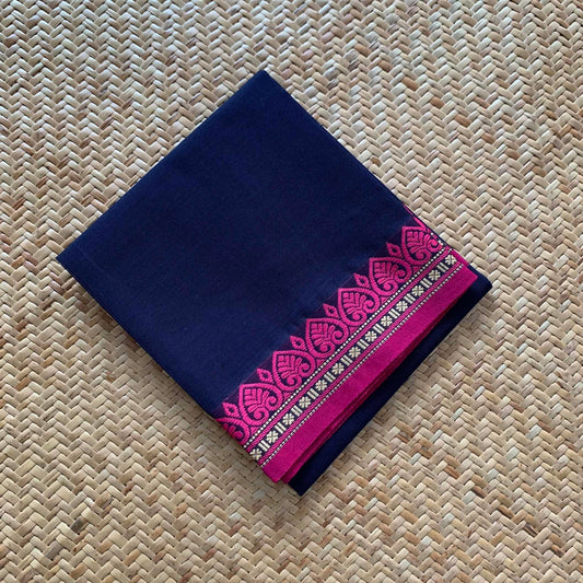 Navy, Chettinad Cotton Blouse piece