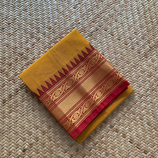 Mustard, Chettinad Cotton Blouse piece
