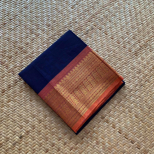 Blue, Chettinad Cotton Blouse piece