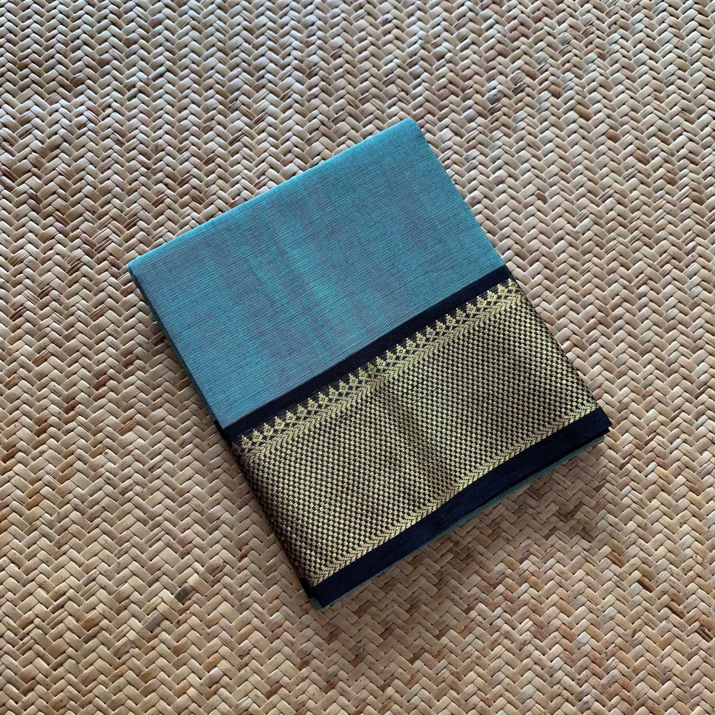 Blue-Grey, Chettinad Cotton Blouse piece