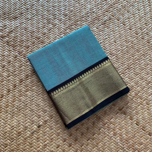 Blue-Grey, Chettinad Cotton Blouse piece