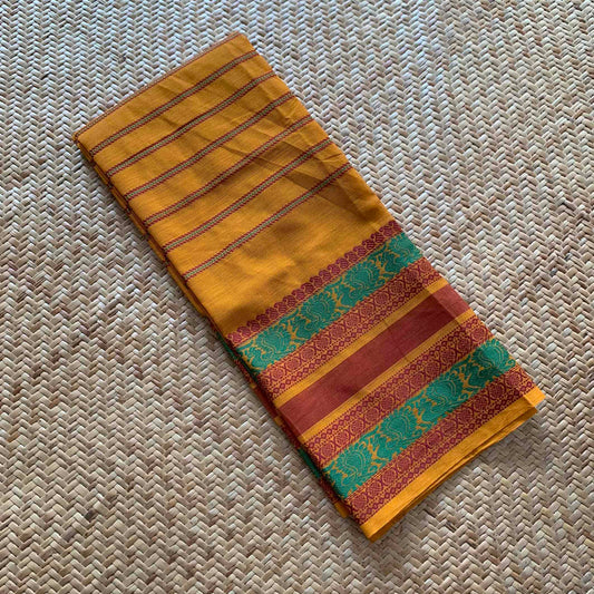 Mustard, Chettinad Cotton Blouse piece