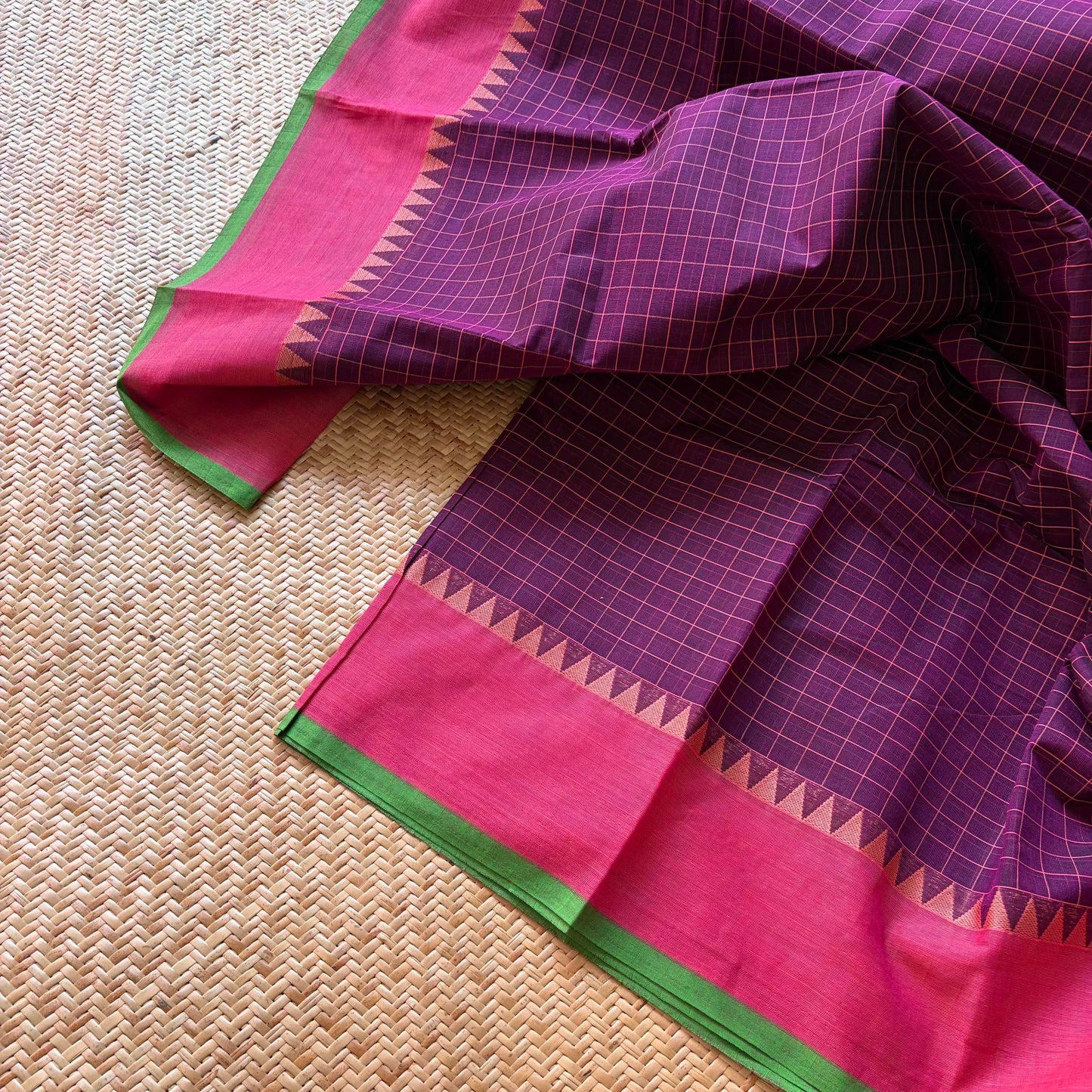 Chettinad Cotton Saree, Purple