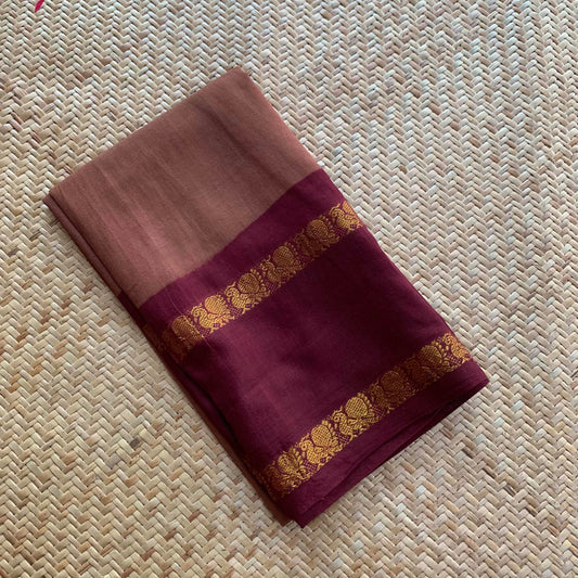 Annam Chocolate Brown, Cotton Blouse piece