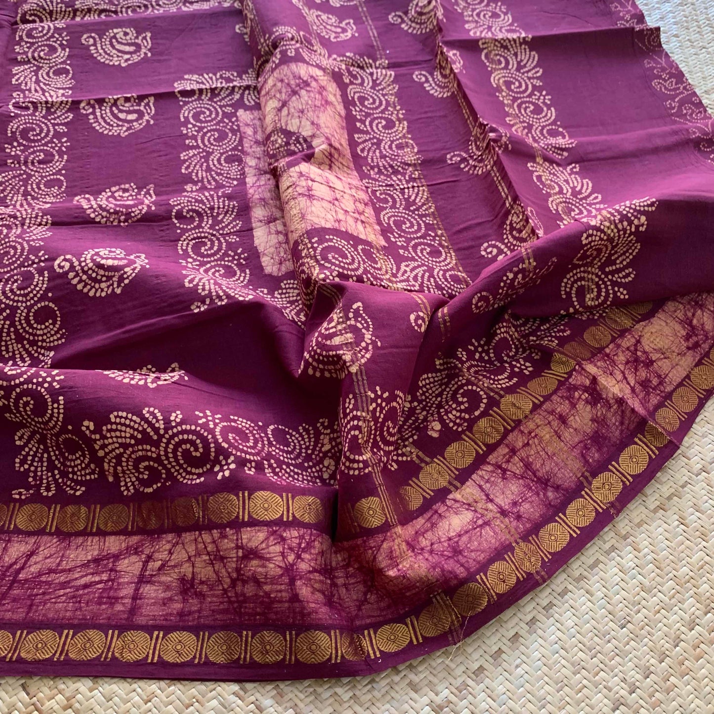 Rudraksham Wax Print , Maroon