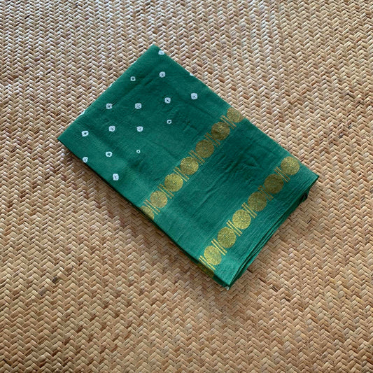 Sea Green, Hand Knotted kaikattu Sungudi, blouse fabric