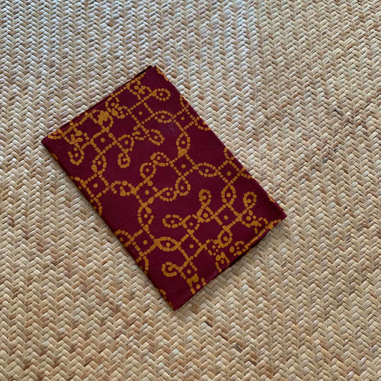 Brown Wax Printed  Cotton Blouse piece