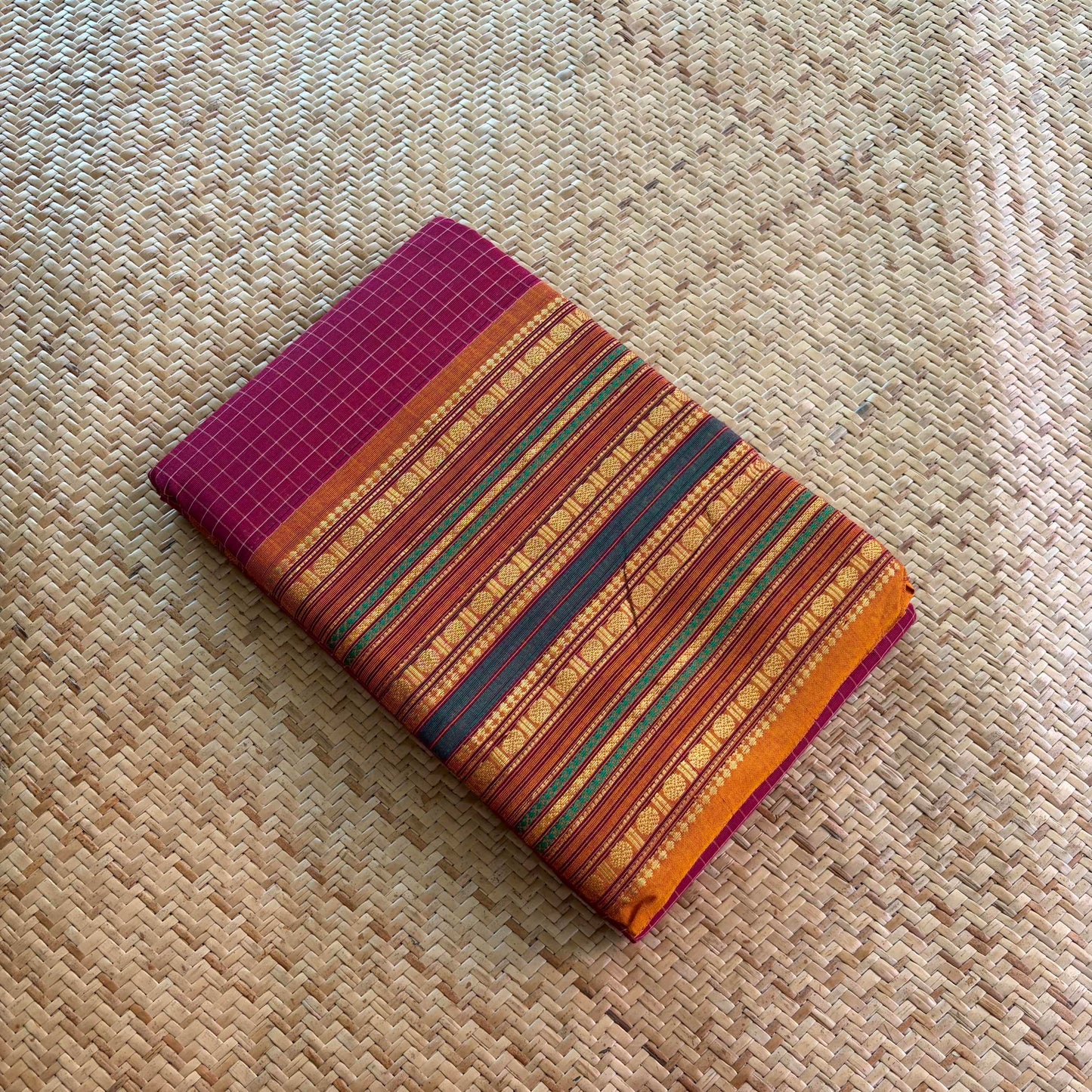 Chettinad Cotton Saree, Maroon