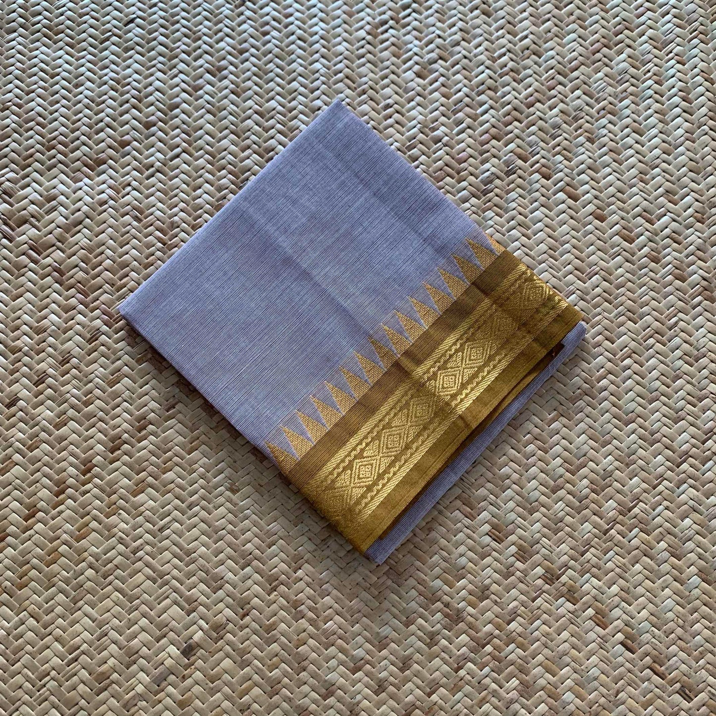 Grey, Chettinad Cotton Blouse piece