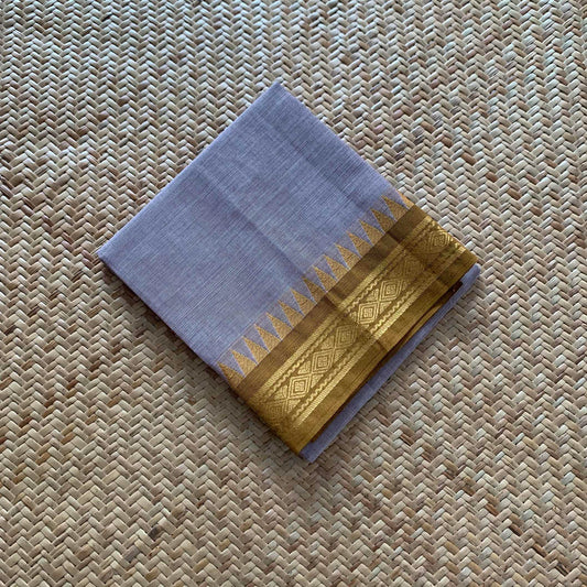 Grey, Chettinad Cotton Blouse piece