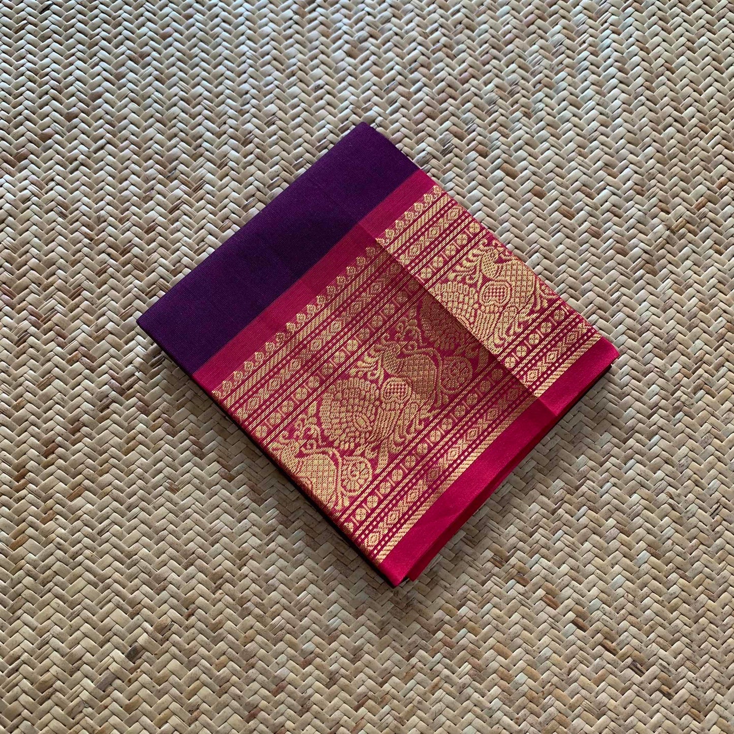 Purple, Chettinad Cotton Blouse piece