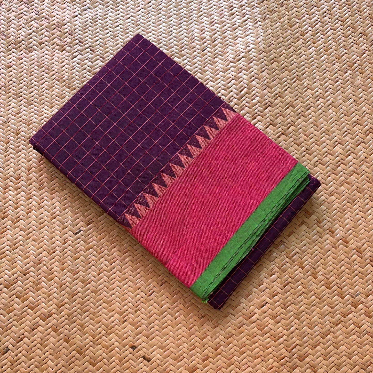 Chettinad Cotton Saree, Purple