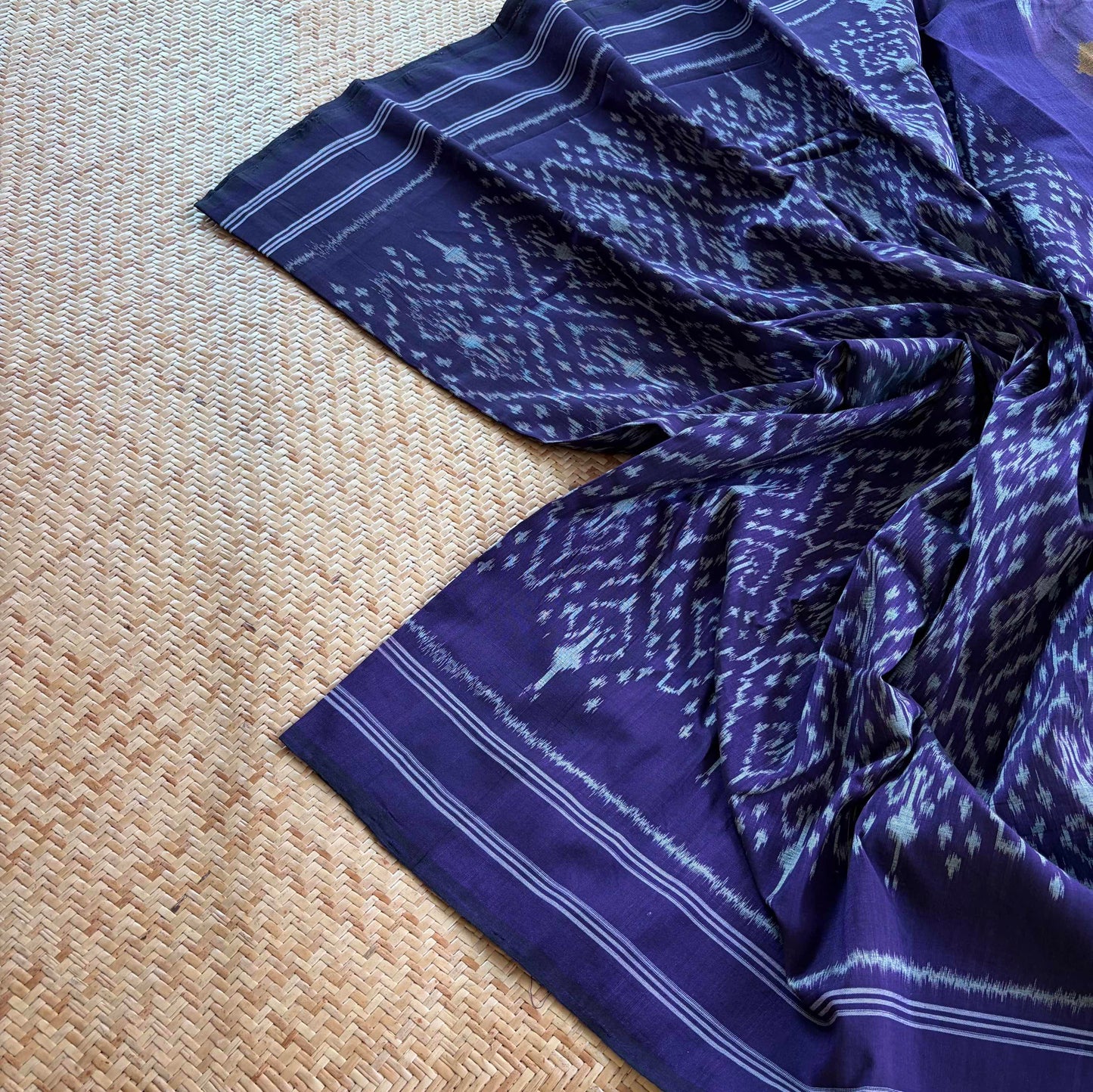 Purple, Pochambally Ikkat Hand Woven Cotton Saree
