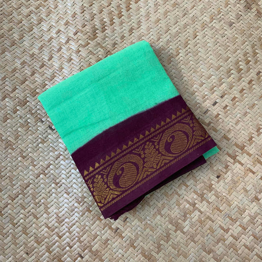 Green , Cotton Blouse piece