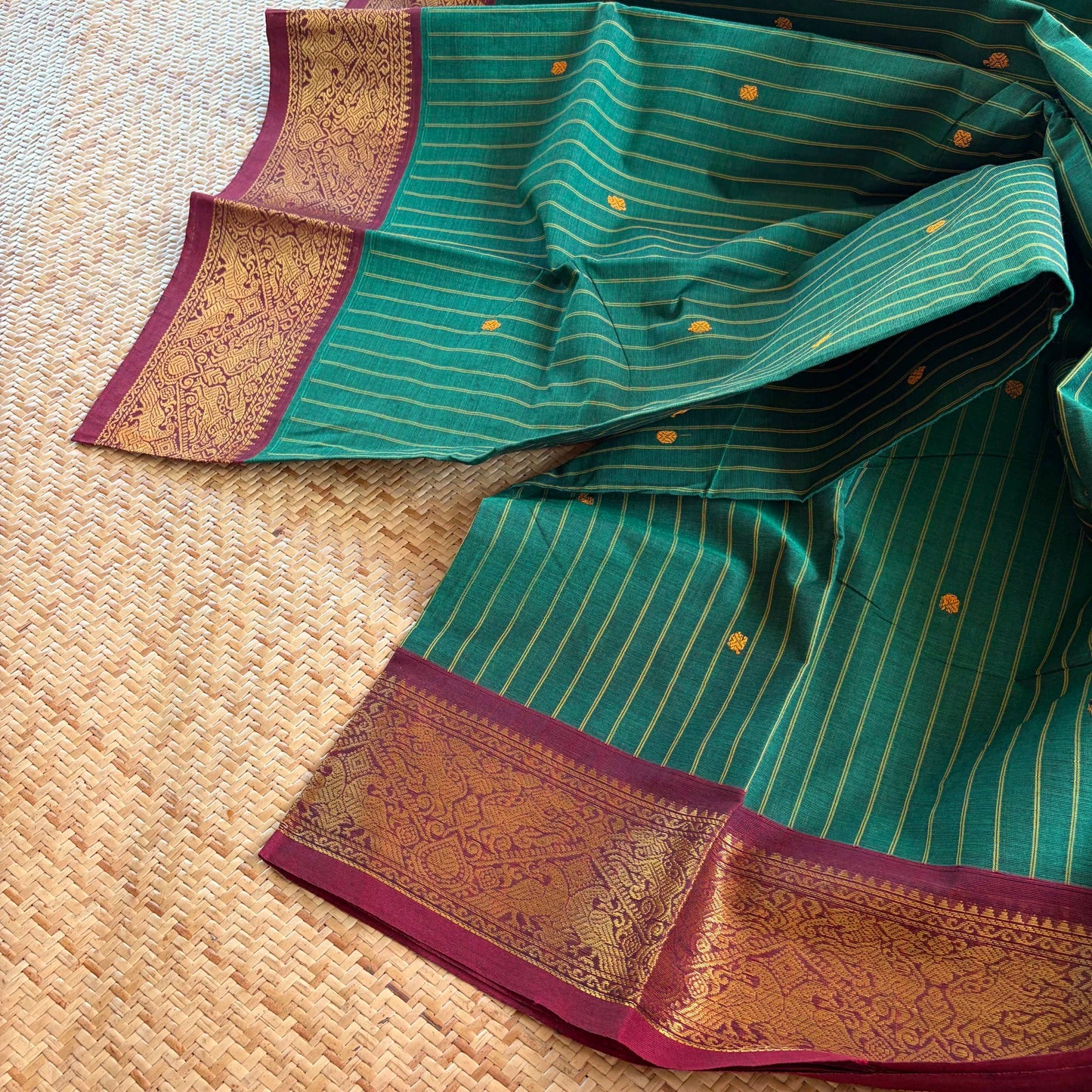 Chettinad Cotton Saree, Green