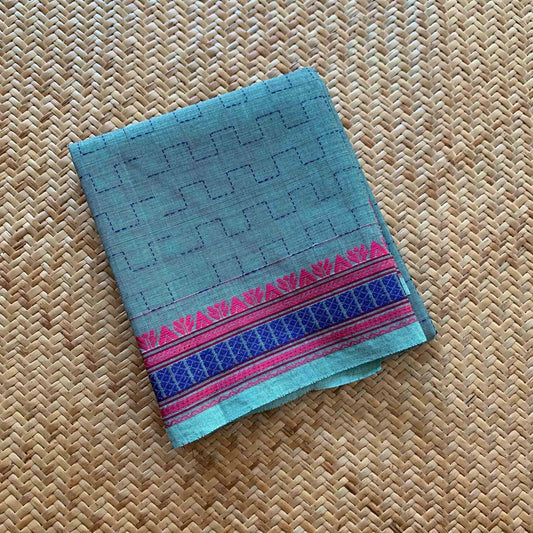 Aqua Blue, Chettinad Cotton Blouse piece