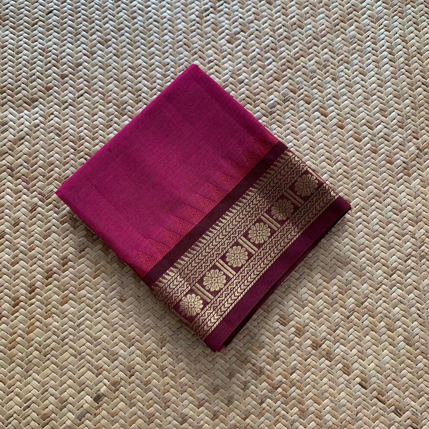 Magenta, Chettinad Cotton Blouse piece
