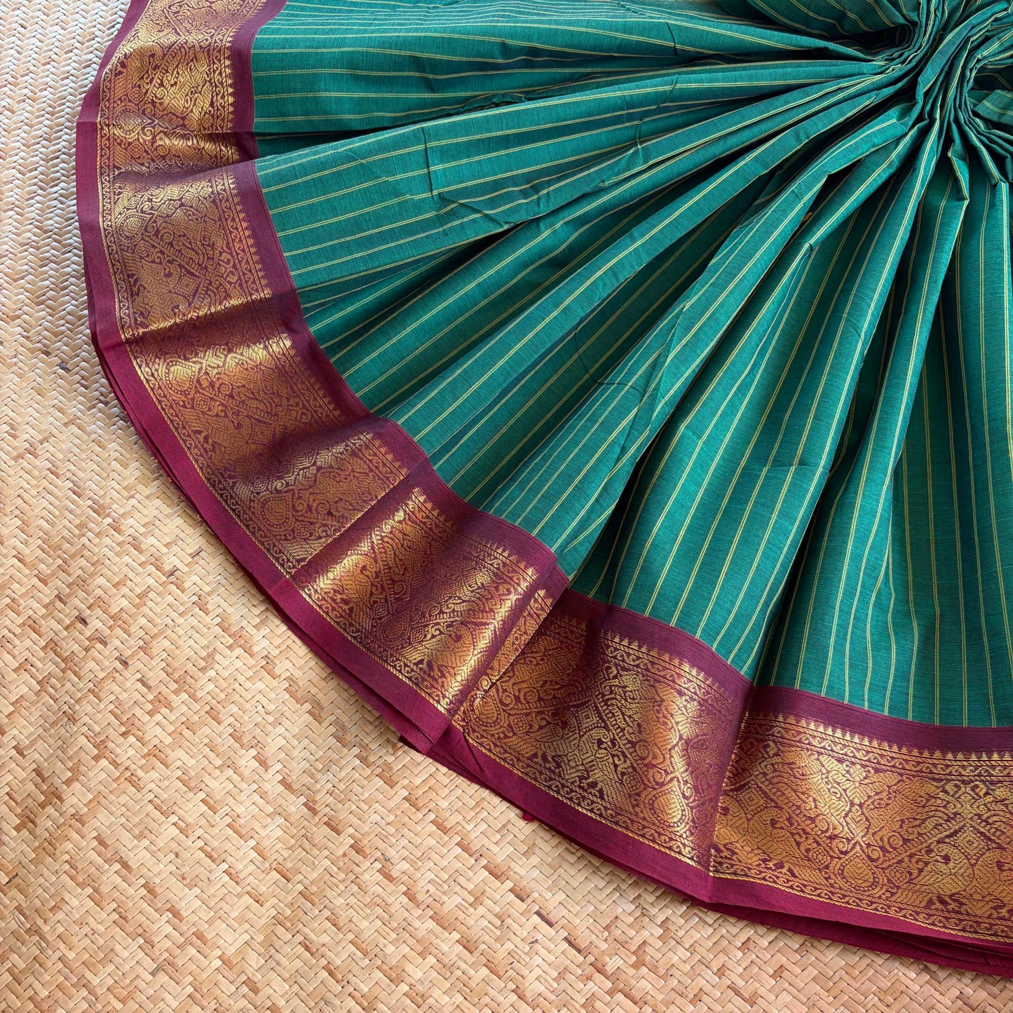 Chettinad Cotton Saree, Green