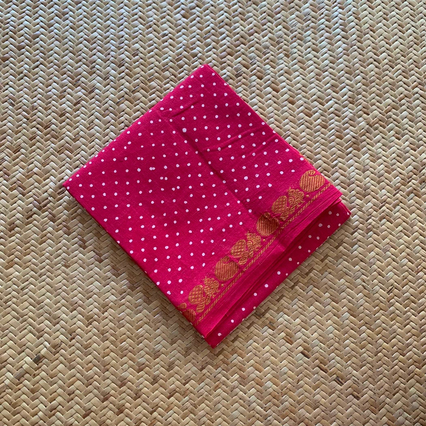 Pink Wax Printed  Cotton Blouse piece