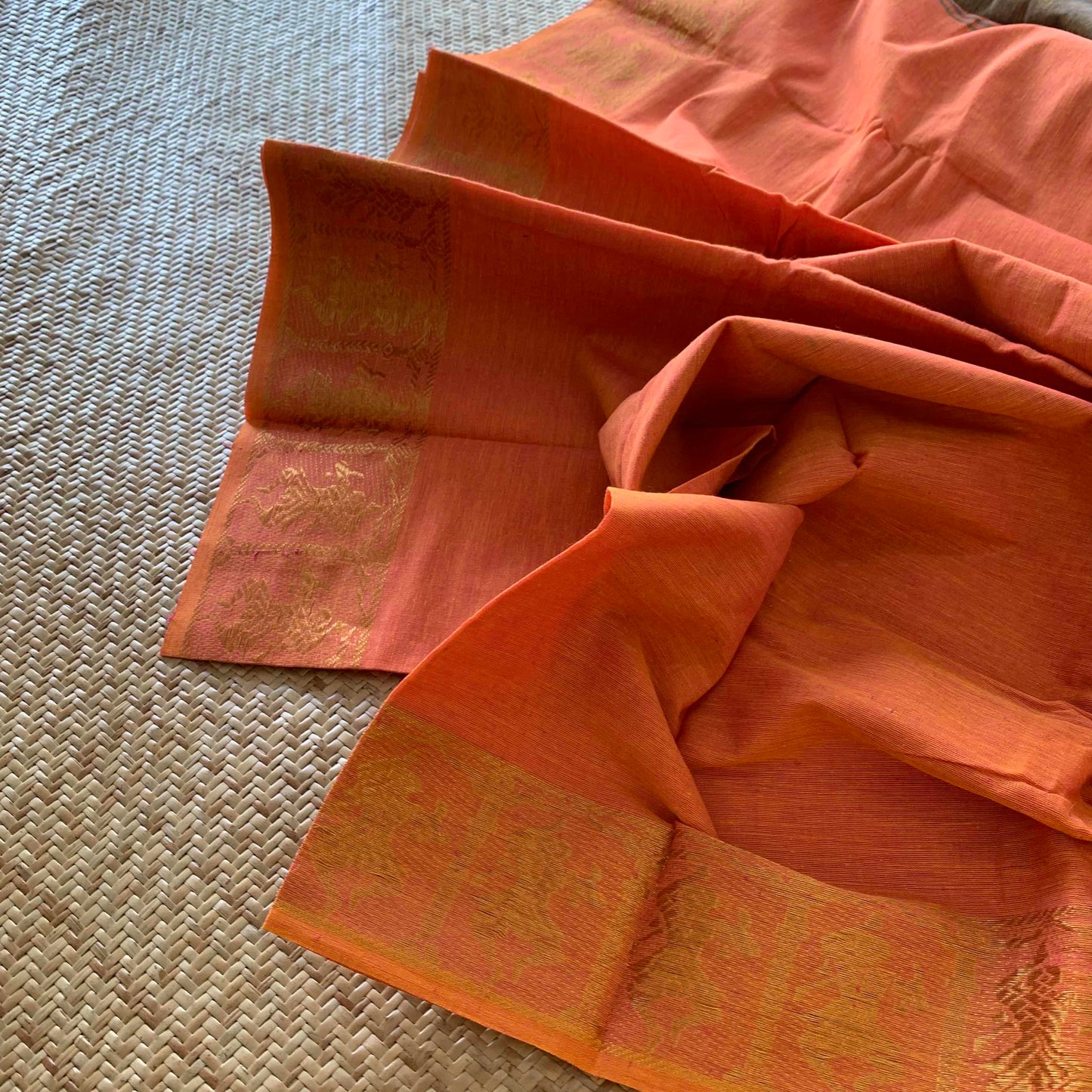 Peach, Dance practice saree