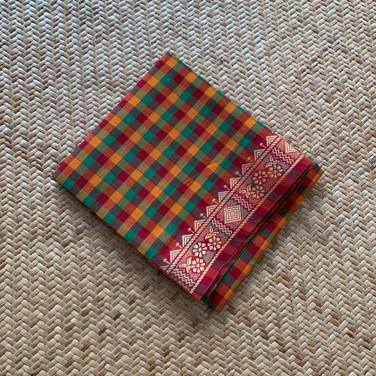 Multicoloured, Chettinad Cotton Blouse piece